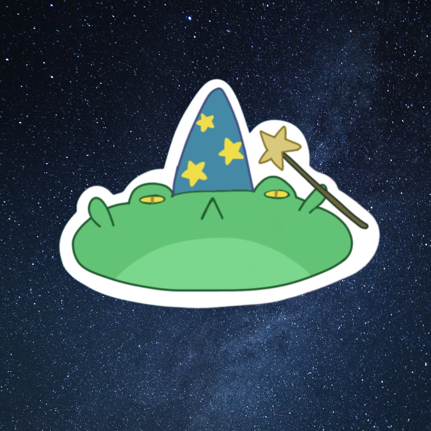 Frog Wizard Sticker